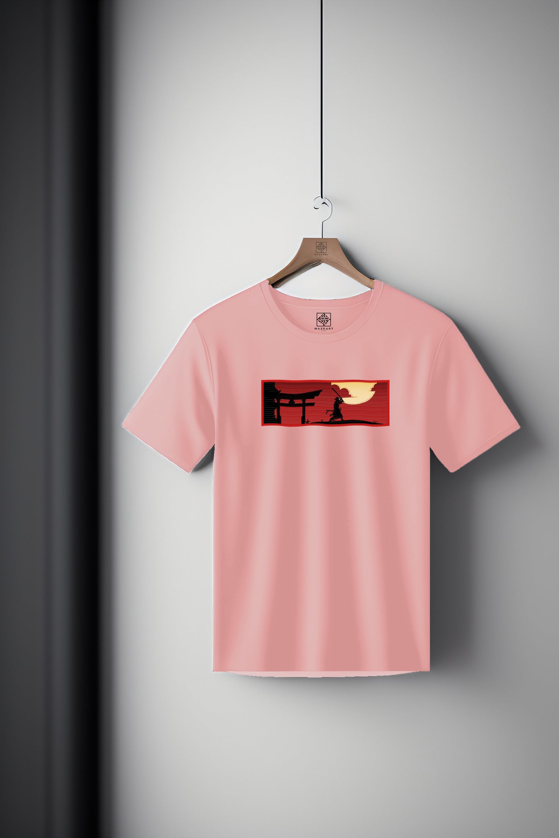 Samurai and Japanese gates at dawn Tee